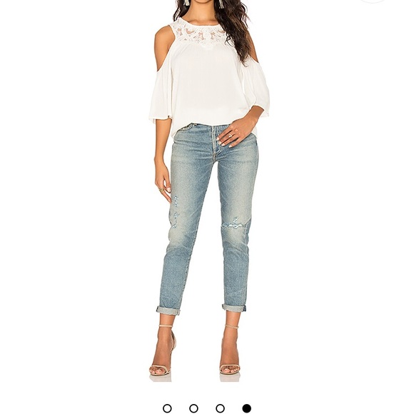 Ella Moss Olivier Cold Shoulder Top in Natural - Picture 5 of 8